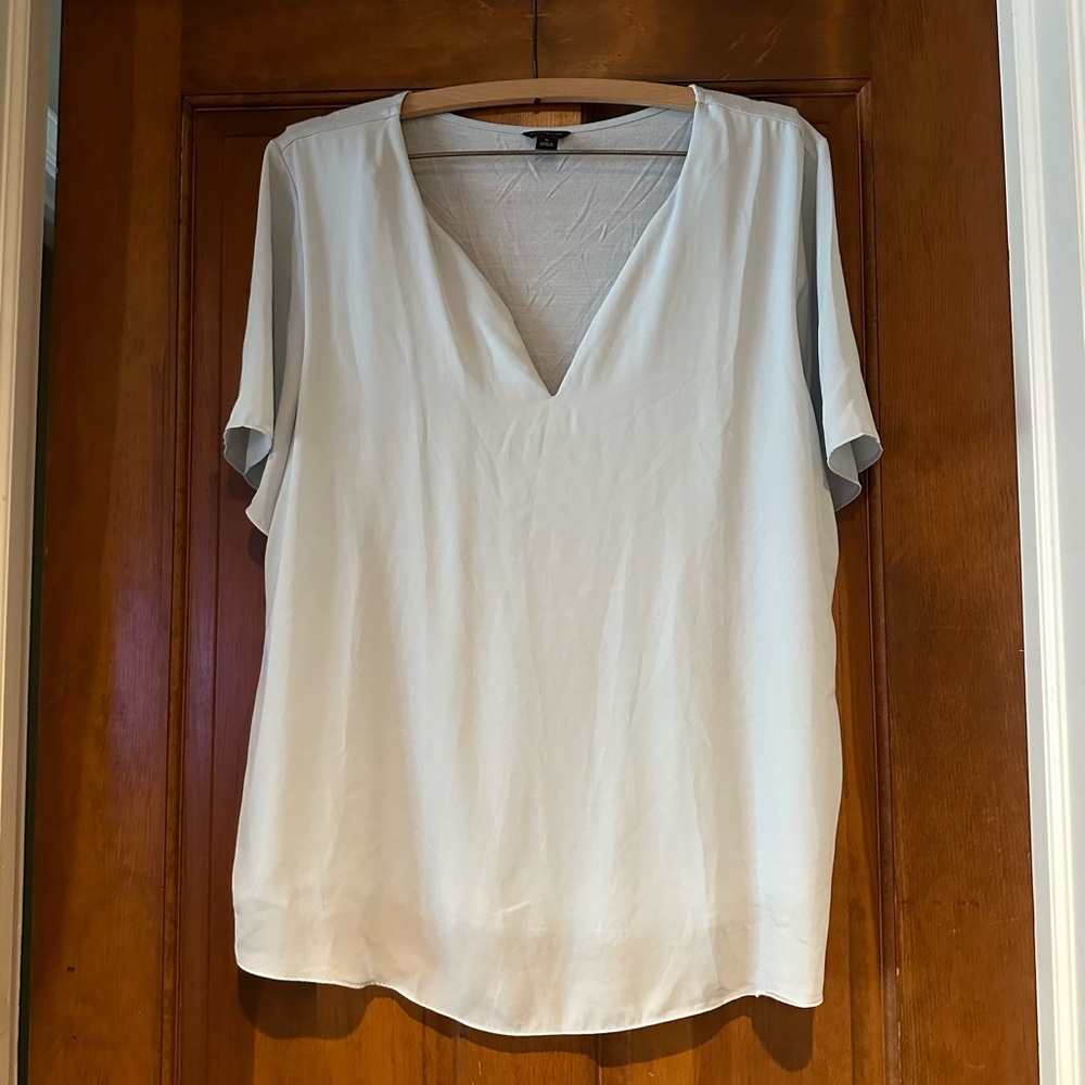 Ann Taylor Light Blue Short Sleeve Top